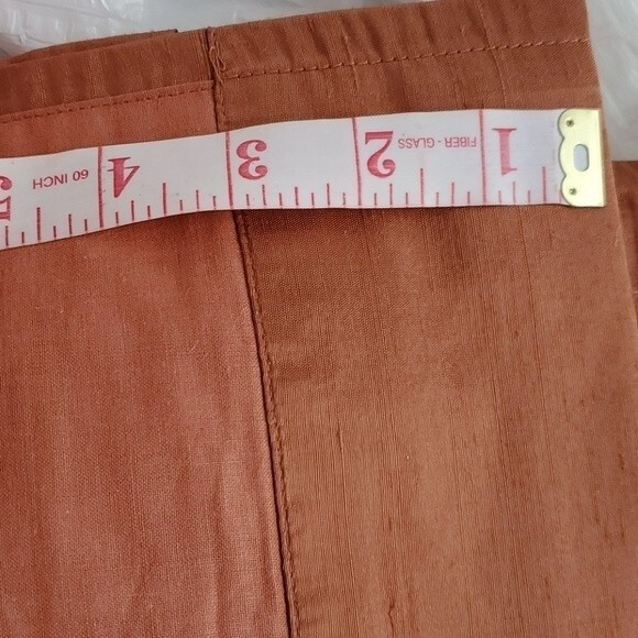 NWT DUPIONI SILK PANEL CURTAIN DRAPE IN SALMON CLAY 84" by 42" - Picture 5 of 5